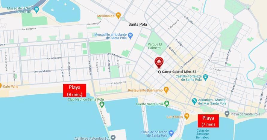 Céntrico apartamento con todo a estrenar en la playa Santa Pola Esterno foto
